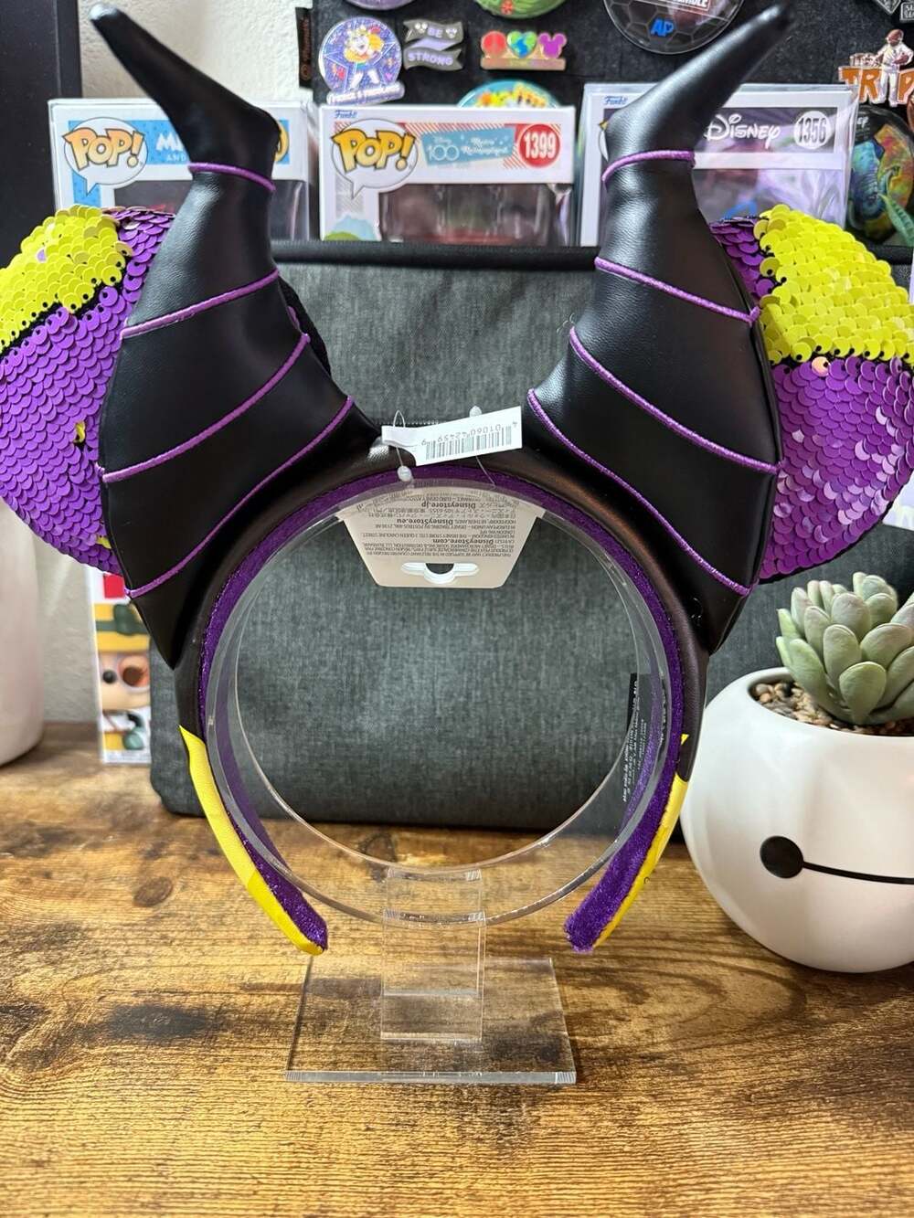 Disney Parks Maleficent Villains Reversible Sequin Ears Headband